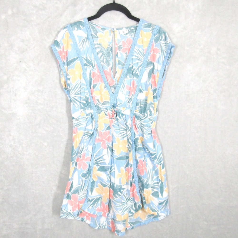 Abercrombie Kids Floral Dress Blue Pink Peach Beach Summer Cute 15/16